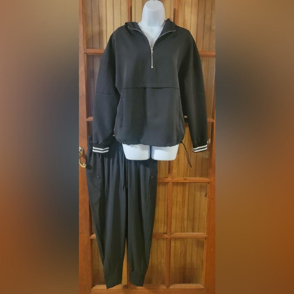 Black Pullover Hoodie with Joggers